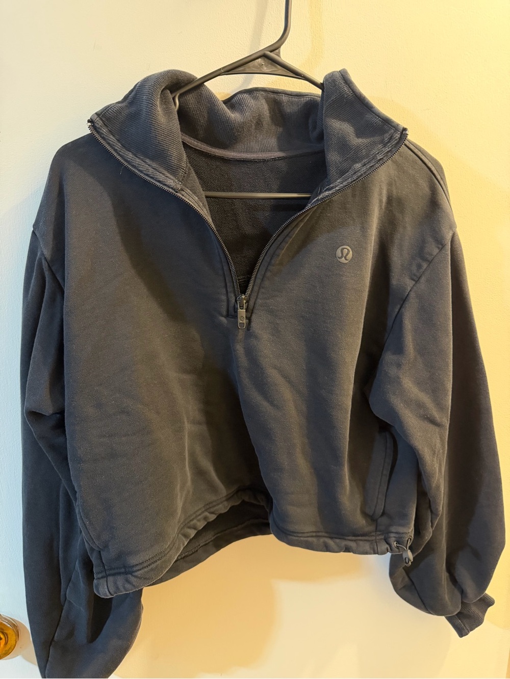 lululemon athletica Women's Black Half-Zip Cropped Pullover - Picture 6 of 7